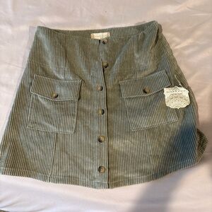 Altar'd State Green A-Line Mini Skirt Casual